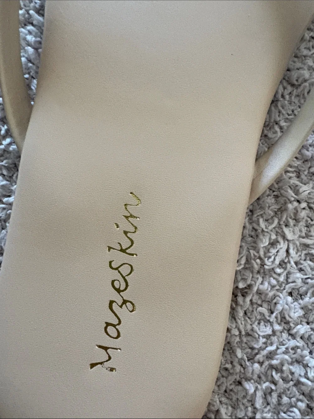 Women's Beige Minimalist Thong Sandals